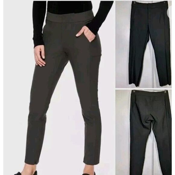 Athleta Stellar Trouser Sz 4 GRAY Ankle Zip Pants Pockets Athleisure Preppy $128 - Picture 10 of 13